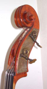 German Scroll of double bass
